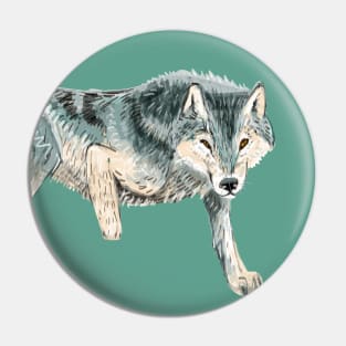 Totem Polar wolf ( albus ) Siberian Pin