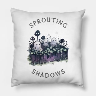 Sprouting Shadows T-Shirt | Dark Boho Witchy Garden Pillow