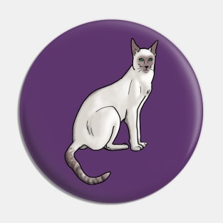 Siamese Cat on Purple Pin