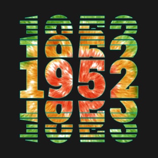 Tie Dye 1952 Birthday T-Shirt