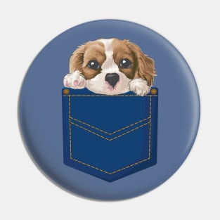 Cute Puppy in Pocket Pin