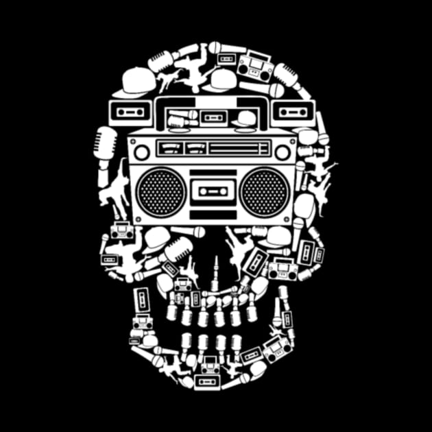 Niche Skull Island Mod Art  Boombox Skull by LailaLittlerwm