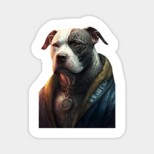 pit bull portrait Magnet