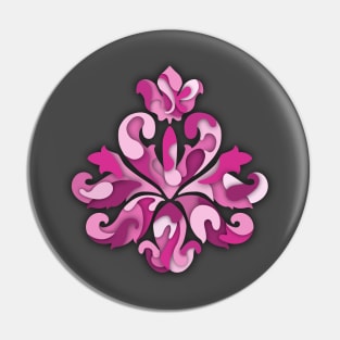 8 Shades of Pink Fleur De Lis Symbol Pin