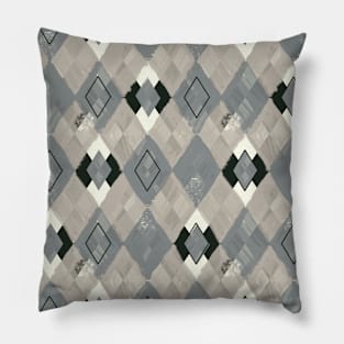 Watercolor Argyle Pillow