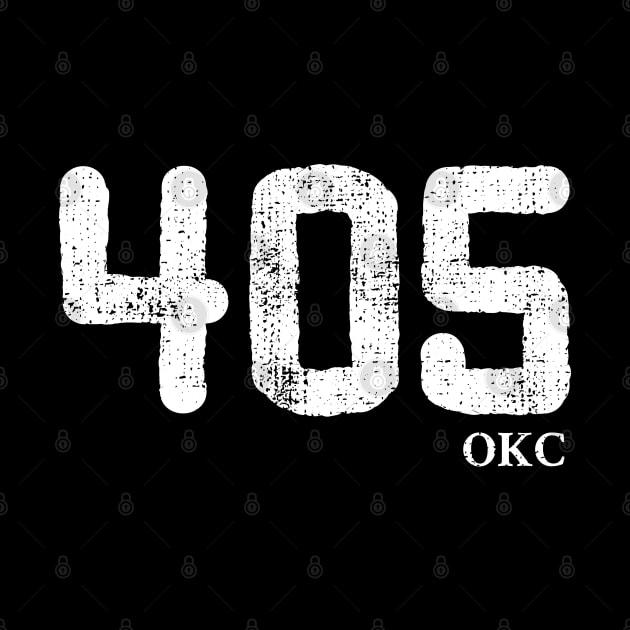 405 Oklahoma Area Code, distressed vintage design for Oklahoma City by Gold Wings Tees