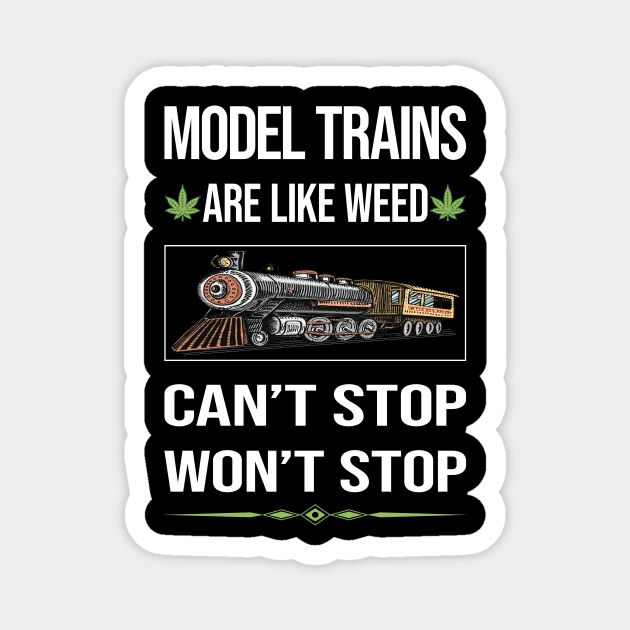 Funny Cant Stop Model Train Trains Railroad Railway Magnet by lainetexterbxe49