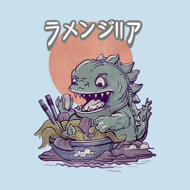 GODZILLA, RAMEN AND NORI by HelloDisco