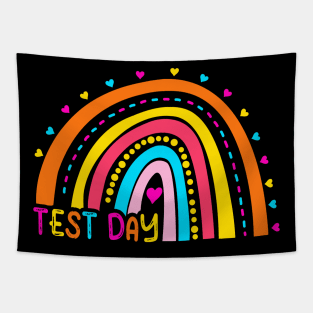 Test Day Funny Exam Testing Leopard Rainbow Teacher Life Tapestry