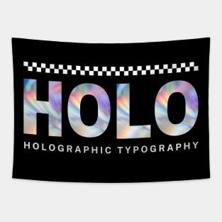 Black Modern Holographic Tapestry