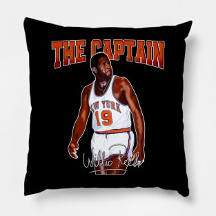 Willis Reed The Captain Basketball Legend Signature Vintage Retro 80s 90s Bootleg Rap Style Pillow