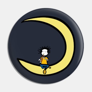 Moon and gralla Pin