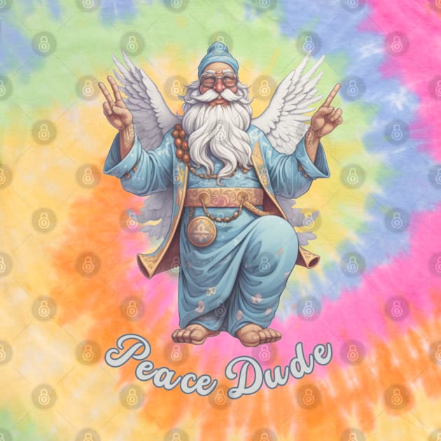 Tie Dye Peace Dude Hippie - Funny Saying by stickercuffs