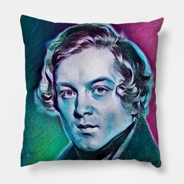 Robert Schumann Portrait | Robert Schumann Artwork 4 Pillow by JustLit