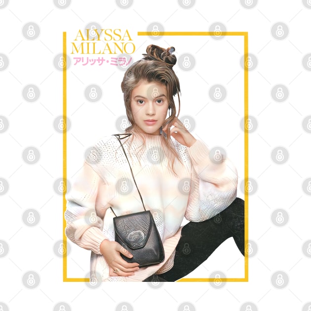 Alyssa Milano / 80s Styled Aesthetic Retro Design by DankFutura