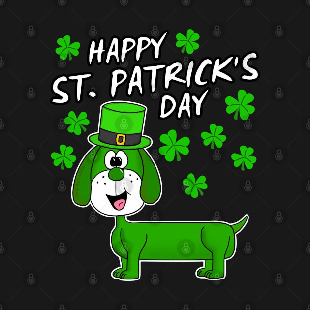 Happy St. Patrick's Day 2022 Dachshund Dog Lover by doodlerob