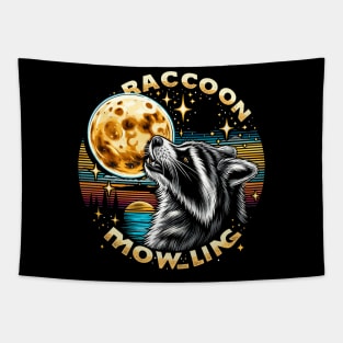 Raccoon Moon Howl Tapestry
