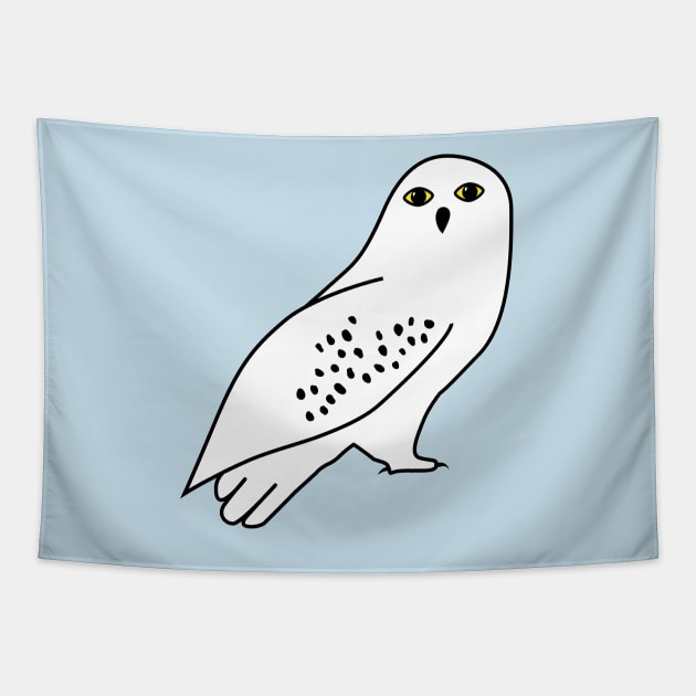 White owl Tapestry by helengarvey