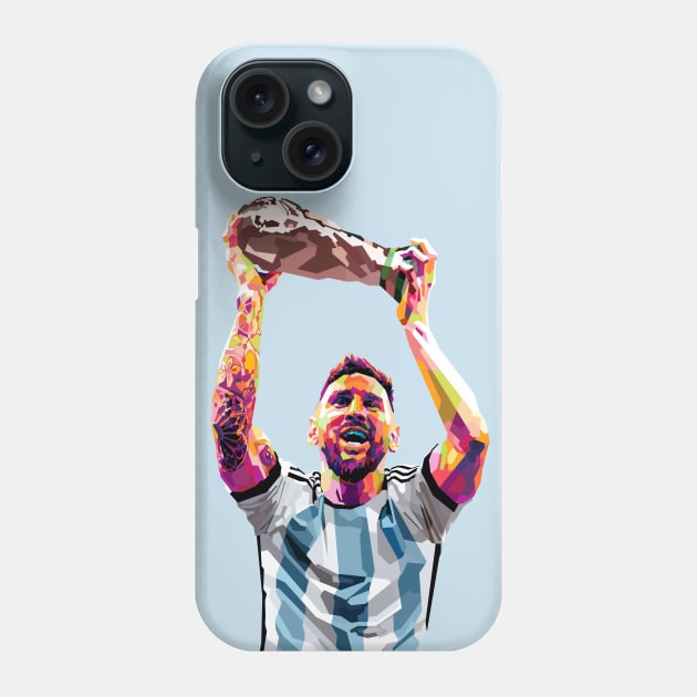 Lionel Messi World Cup Argentina WPAP Phone Case by awangwidyatama