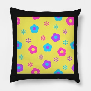 Bib flower 80s colour theme Pillow