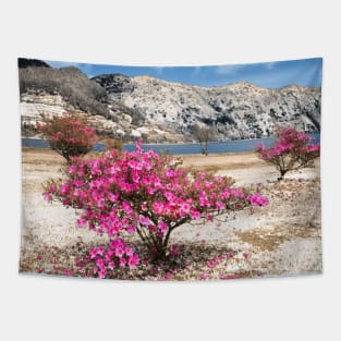 Azaleas in dry land Tapestry