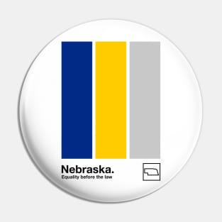 Nebraska // Original Minimalist Artwork Poster Design Pin