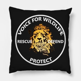 Voice For Wildlife - Lion Pillow