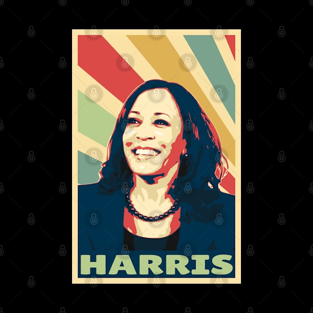 Kamala Harris Vintage Colors by Nerd_art