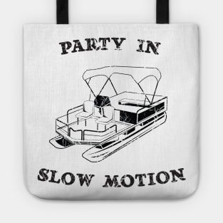 Party in slow motion on pontoon Tote