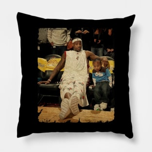 James and His Son Bronny James Pillow