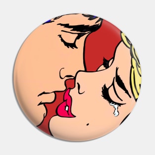 The kiss of pop art Pin