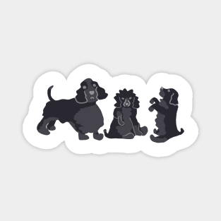 Three Spaniels Magnet