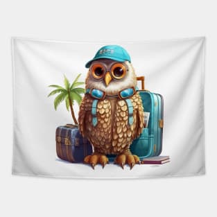 Owl on Vacation #2 Tapestry