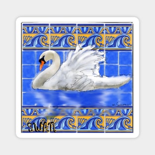 Talavera Swan Magnet