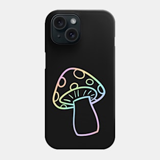 Pastel Rainbow Gradient Mushroom Phone Case