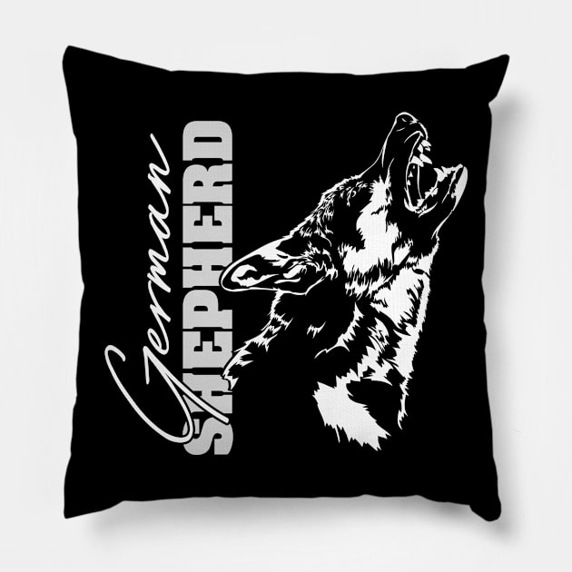 Funny Proud German Shepherd dog gift Pillow by wilsigns