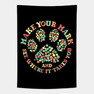 International Dot Day Paw Tapestry