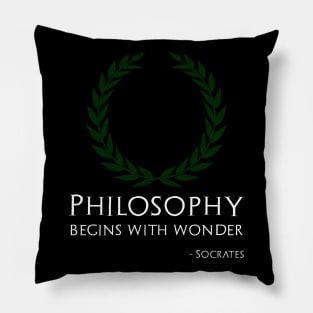 Ancient Greek Philosopher Socrates Quote On Philosophy Pillow