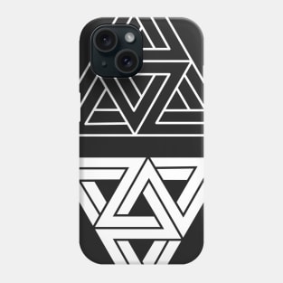 Penrose Triangles on Black Phone Case