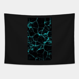 Neon Cyan Marble Pattern Tapestry