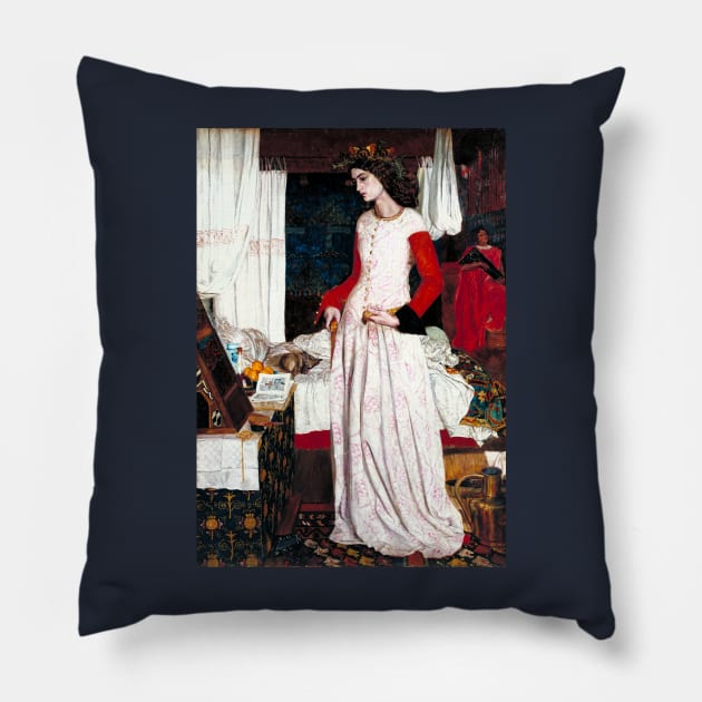 La Belle Iseult - William Morris 1858 Pillow by forgottenbeauty