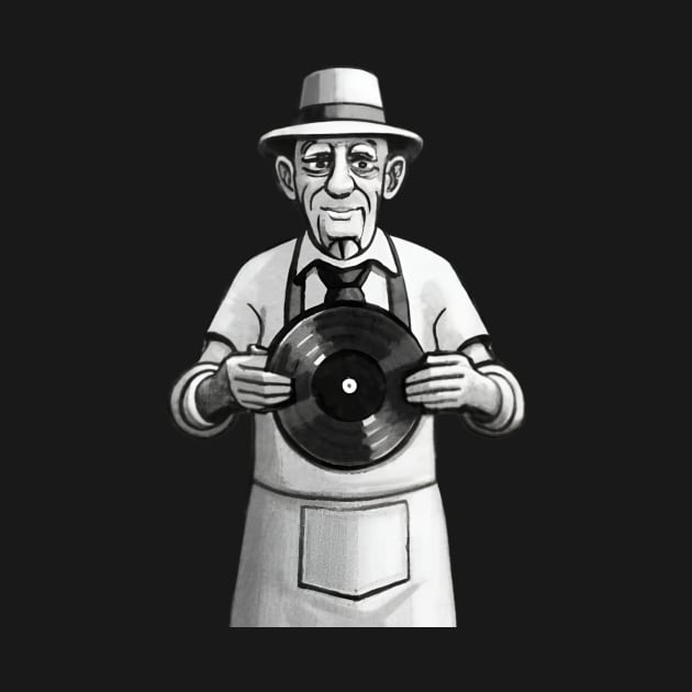 Record Shop Keeper by OldSchoolRetro