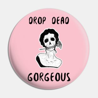 Drop Dead Gorgeous Zombie Skull Girl Rose Pin