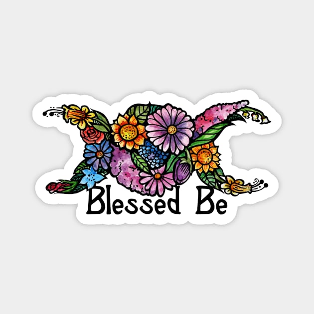 Blessed Be Triple Moon Magnet by bubbsnugg