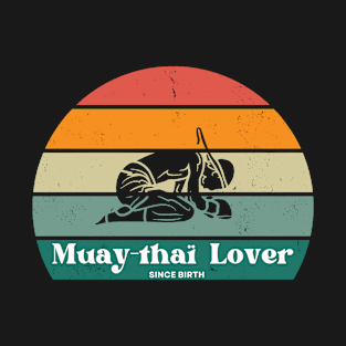 Fighter's Sunset Muay Thai Tee - Born to Kick T-Shirt