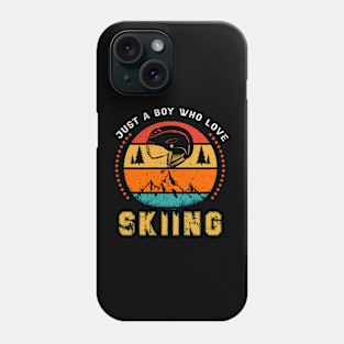 Just A Boy Who Love Skiing Phone Case