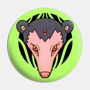 Grumpy Opossum Pin