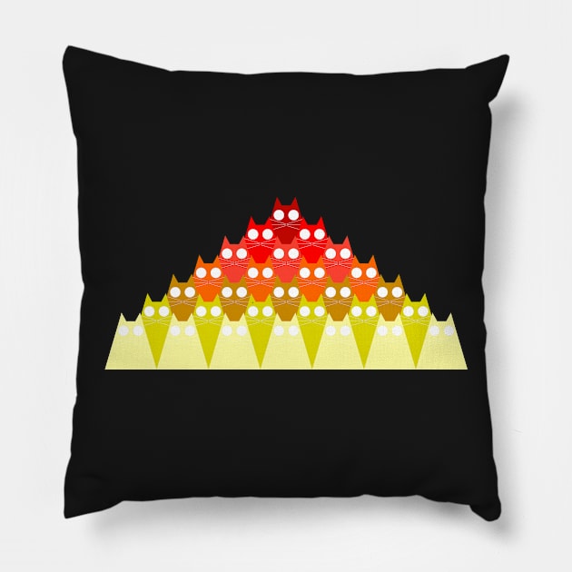 Cats Mountain Pillow by Bongonation