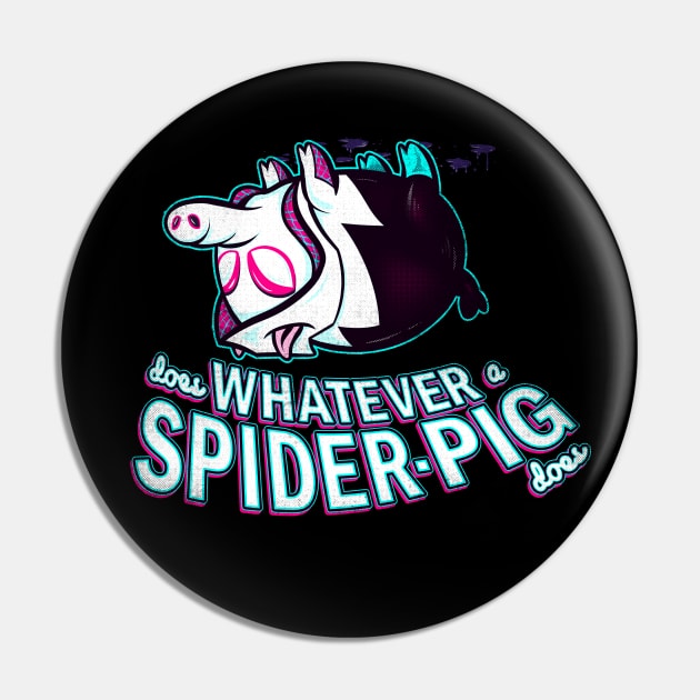 SpiderPig Ghost Pin by poopsmoothie