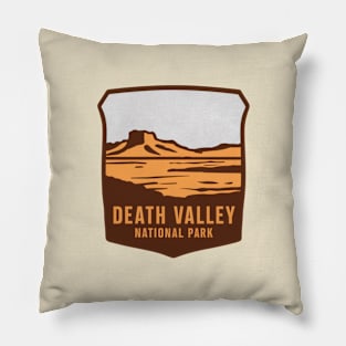 Death Valley National Park Minimal Emblem Pillow